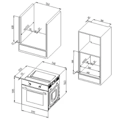 Kitchenette Ragnar 330cm Met Oven, Microgolf En Koelkast - Hoogglans Antraciet -Songmics Winkel Ontwerp zonder titel 2022 12 12T090707.471 dd3e