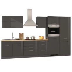 Kitchenette Ragnar 350cm Met Koelkast-diepvries En Oven - Hoogglans Antraciet -Songmics Winkel Ontwerp zonder titel 2022 12 13T164250.300 c758