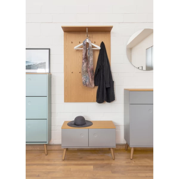 Bank Dot Met Opbergruimte - Eik/grijs 5 Bank Dot Met Opbergruimte - Eik/grijs - Afbeelding 3