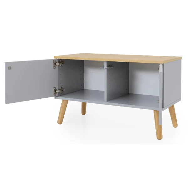 Bank Dot Met Opbergruimte - Eik/grijs 4 Bank Dot Met Opbergruimte - Eik/grijs - Afbeelding 2