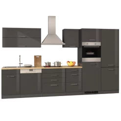 Kitchenette Ragnar 360cm Met Koelkast-diepvries, Oven En Vaatwas - Hoogglans Antraciet -Songmics Winkel Ontwerp zonder titel 2022 12 15T101251.561 da8c