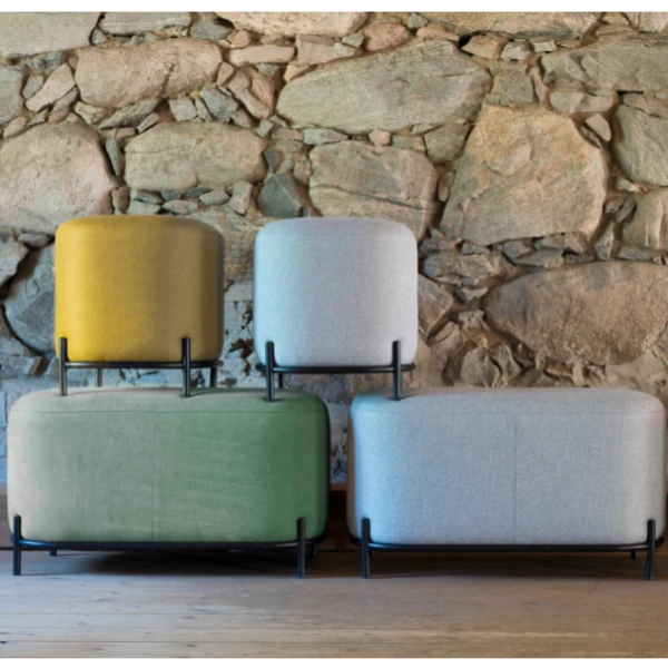 Poef Larry - Grijs 4 Poef Larry - Grijs - Afbeelding 2