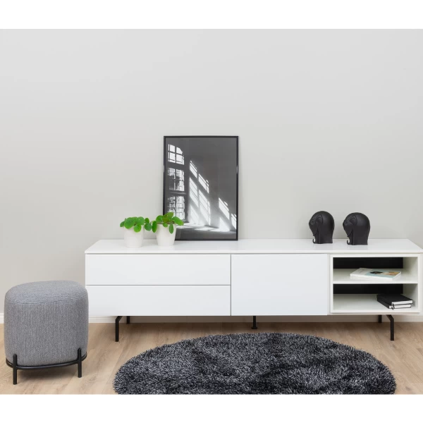 Poef Larry - Grijs 6 Poef Larry - Grijs - Afbeelding 4