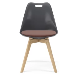 Kuipstoel Blair - Eik/grijs/roze