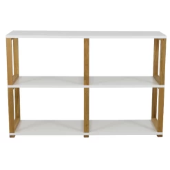 Rek Arte 4 Vakken - Eik/wit