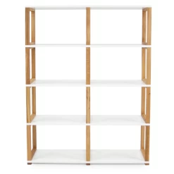 Rek Arte 8 Vakken - Eik/wit