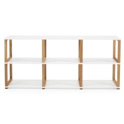 Rek Arte 6 Vakken - Eik/wit