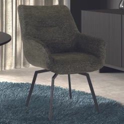 Draaistoel Modesta-teddy Stof Groen