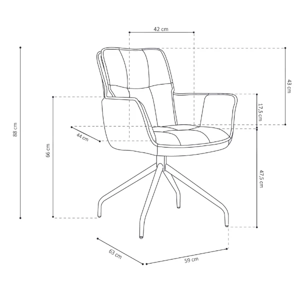 Eetkamerstoel Ibis-lichtbruin 4 Eetkamerstoel Ibis-lichtbruin - Afbeelding 2