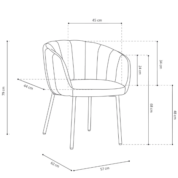 Eetkamerstoel Sill-blauw 4 Eetkamerstoel Sill-blauw - Afbeelding 2