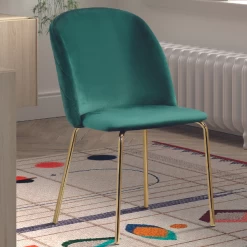 Eetkamerstoel Lucinda-groen/goud