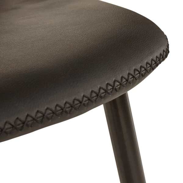 Eetkamerstoel Eclips Kunstleer - Zwart 4 Eetkamerstoel Eclips Kunstleer - Zwart - Afbeelding 2