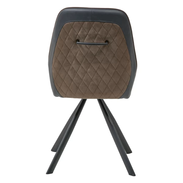 Eetkamerstoel Gemini - Blauw/bruin 4 Eetkamerstoel Gemini - Blauw/bruin - Afbeelding 2