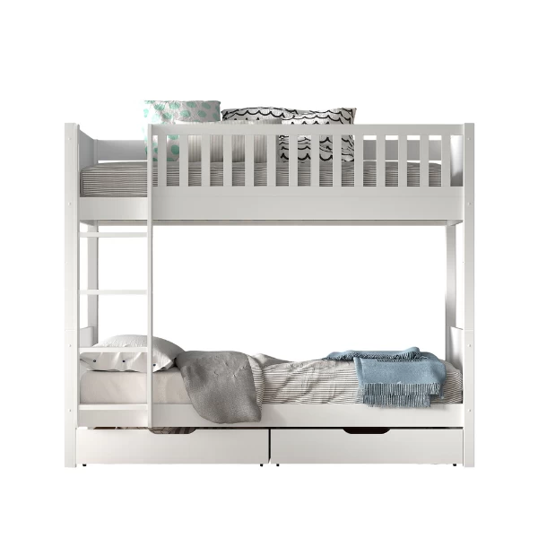 Stapelbed Scottie Met 2 Lades - Wit 8 Stapelbed Scottie Met 2 Lades - Wit - Afbeelding 6