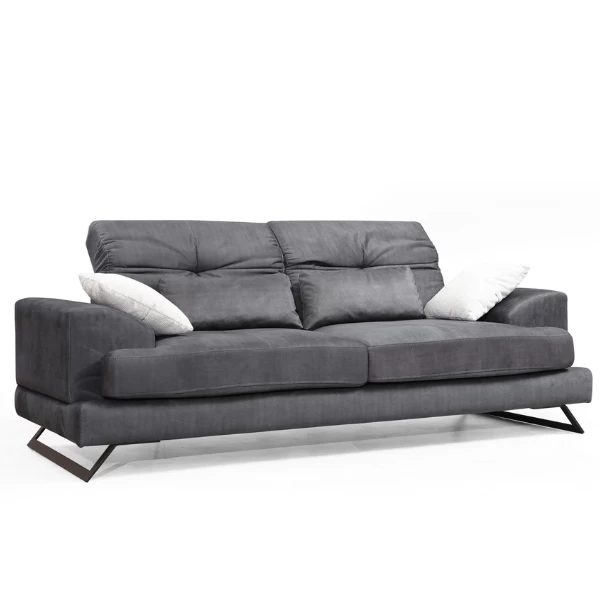 Comfortabele En Stijlvolle 3-zitsbank | Beukenhouten Frame | Antraciet 5 Comfortabele En Stijlvolle 3-zitsbank | Beukenhouten Frame | Antraciet - Afbeelding 3