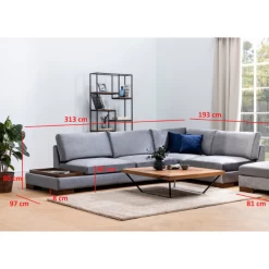 Comfortabele En Stijlvolle Hoekbank | Beukenhouten Frame | Donkergrijs -Songmics Winkel Ontwerp zonder titel 2023 03 06T095705.797 3e04