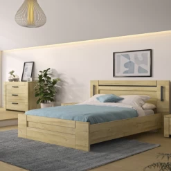 Tweepersoonsbed Soren 160x200cm Met Verlichting - Eik -Songmics Winkel Ontwerp zonder titel 2023 03 08T163629.011 63eb