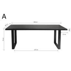 Eettafel Margot 200 X 100 Cm-zwart -Songmics Winkel Ontwerp zonder titel 2023 03 13T091541.003 e09a