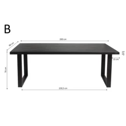 Eettafel Margot 200 X 100 Cm-zwart -Songmics Winkel Ontwerp zonder titel 2023 03 13T091557.170 e761