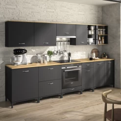 Bovenkast Manno 60cm Met 1 Deur - Zwart/eik -Songmics Winkel Ontwerp zonder titel 2023 03 15T164959.781 61b3