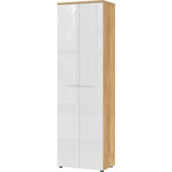 Kledingkast Abby Met 2 Deuren En 5 Legplanken - Eik/hoogglans Wit -Songmics Winkel Ontwerp zonder titel 2023 03 20T135201.224 5096