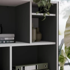 Inzetstuk Voor Open Archiefkast Jetta (3 Stuks) - Antraciet/wit