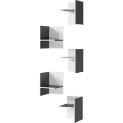 Inzetstuk Voor Open Archiefkast Jetta (5 Stuks) - Antraciet/wit -Songmics Winkel Ontwerp zonder titel 2023 03 21T113908.826 56de