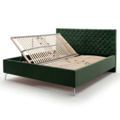 Tweepersoonsbed Janice Met Opbergruimte 160x200cm - Donkergroen/chroom -Songmics Winkel Ontwerp zonder titel 2023 03 21T161927.674 698d