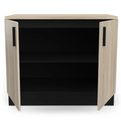 Gootsteenonderkast Romanie 100 Cm-2 Draaideuren En 1 Legplank-Kronberg Eik/matzwart -Songmics Winkel Ontwerp zonder titel 2023 03 30T111613.027 6bcd