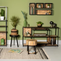 Buffet Levels 150cm Met Open Vakken - Mangohout/ijzer -Songmics Winkel Ontwerp zonder titel 2023 04 03T115937.501 141f