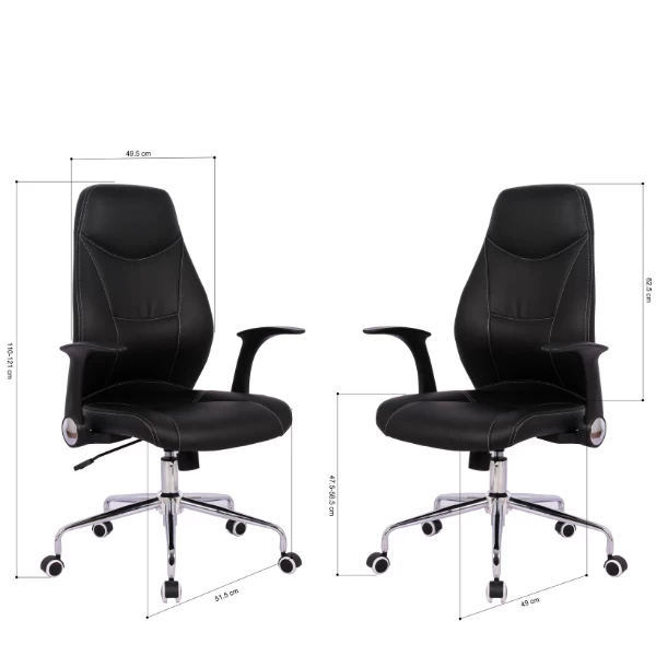 Directiestoel Brianna-matzwart 5 Directiestoel Brianna-matzwart - Afbeelding 3