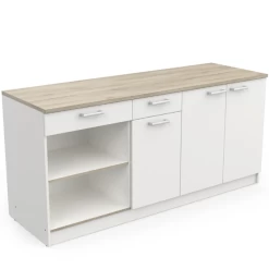 Onderkastcombinatie Chef Met Ruimte Voor Spoelbak, Oven En Kookplaat-Kronberg Eik/mat Wit -Songmics Winkel Ontwerp zonder titel 2023 04 07T135318.134 f575