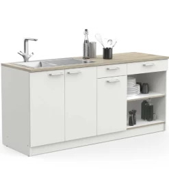 Onderkastcombinatie Chef Met Ruimte Voor Spoelbak, Oven En Kookplaat-Kronberg Eik/mat Wit -Songmics Winkel Ontwerp zonder titel 2023 04 07T135833.079 d250