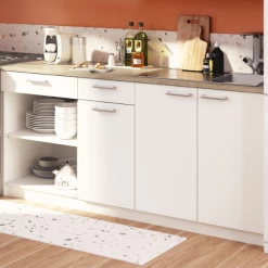 Onderkastcombinatie Chef Met Ruimte Voor Spoelbak, Oven En Kookplaat-Kronberg Eik/mat Wit