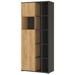 Archiefkast Fiene Met 2 Deuren En 15 Vakken - Antraciet/eik -Songmics Winkel Ontwerp zonder titel 2023 04 11T144211.935 6523