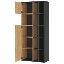 Archiefkast Fiene Met 2 Deuren En 15 Vakken - Antraciet/eik -Songmics Winkel Ontwerp zonder titel 2023 04 11T144315.733 aede