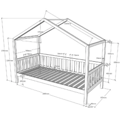 Bedhuisje Dallas 90x200 Met Bedlade - Antraciet -Songmics Winkel Ontwerp zonder titel 2023 04 14T134841.983 7a52
