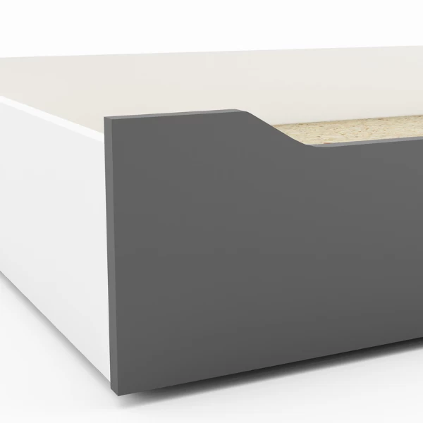 Bedlade Gerry 90 X 190-lichtgrijs/mat Wit 6 Bedlade Gerry 90 X 190-lichtgrijs/mat Wit - Afbeelding 4