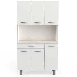 Buffetkast Pavel 185cm Hoog - Mat Wit/acacia Met Werkblad -Songmics Winkel Ontwerp zonder titel 2023 04 24T165500.342 3286