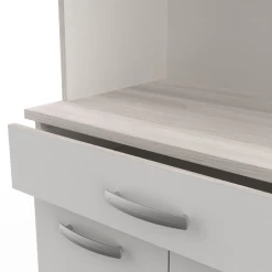 Buffetkast Pavel 185cm Hoog - Mat Wit/acacia Met Werkblad -Songmics Winkel Ontwerp zonder titel 2023 04 24T165617.892 719c