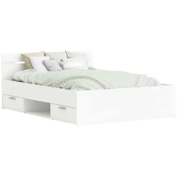 Bed Micheline 140 X 200 Cm-mat Wit 6 Bed Micheline 140 X 200 Cm-mat Wit - Afbeelding 4