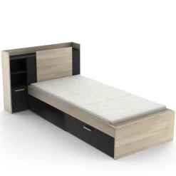 Bed Liva 90 X 190 Cm-Kronberg Eik/matzwart -Songmics Winkel Ontwerp zonder titel 2023 04 26T170038.067 1 5a87