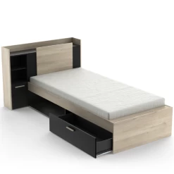 Bed Liva 90 X 190 Cm-Kronberg Eik/matzwart -Songmics Winkel Ontwerp zonder titel 2023 04 27T080938.779 7d12