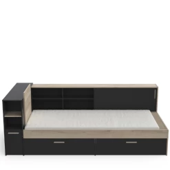 Bed Liva 90 X 190/200 Cm-Kronberg Eik/matzwart -Songmics Winkel Ontwerp zonder titel 2023 04 27T082608.207 3538