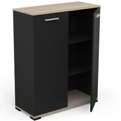 Opbergkastje Liva 2 Draaideuren-Kronberg Eik/matzwart -Songmics Winkel Ontwerp zonder titel 2023 05 03T143426.743 559f