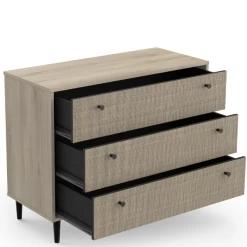 Ladekast Sayuri 3 Lades-Kronberg Eik/wicker -Songmics Winkel Ontwerp zonder titel 2023 05 10T092226.746 28d6