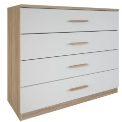 Ladekast Seliena 4 Lades-Geborstelde Eik/mat Wit -Songmics Winkel Ontwerp zonder titel 2023 05 10T161344.913 60aa