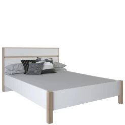 Bed Seliena 140 X 190 Cm-Geborstelde Eik/mat Wit -Songmics Winkel Ontwerp zonder titel 2023 05 10T162241.974 bdab
