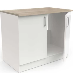 Gootsteenonderkast Sofie 100 Cm 2 Draaideuren-Kronberg Eik/mat Wit -Songmics Winkel Ontwerp zonder titel 2023 05 11T083625.260 9cb5