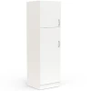 Voorraadkast Sofie 204 Cm Hoog 2 Draaideuren En 4 Legplanken-mat Wit